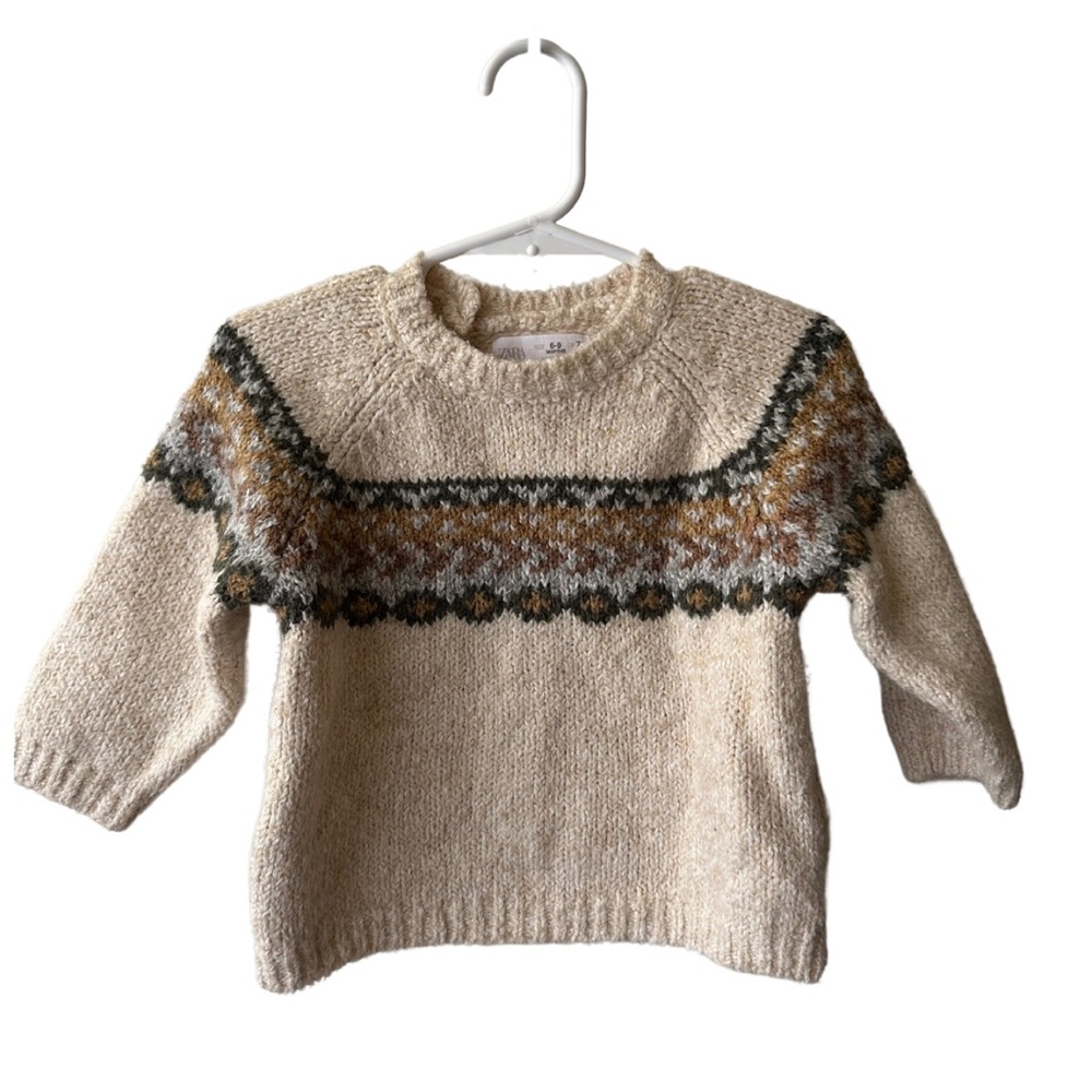 Zara Baby Fair Isle Knit Sweater